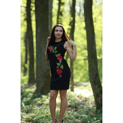 Embroidered dress "Night Flower"